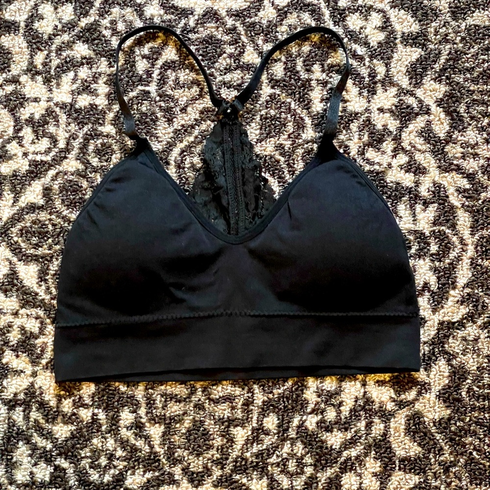Lace back bralette
